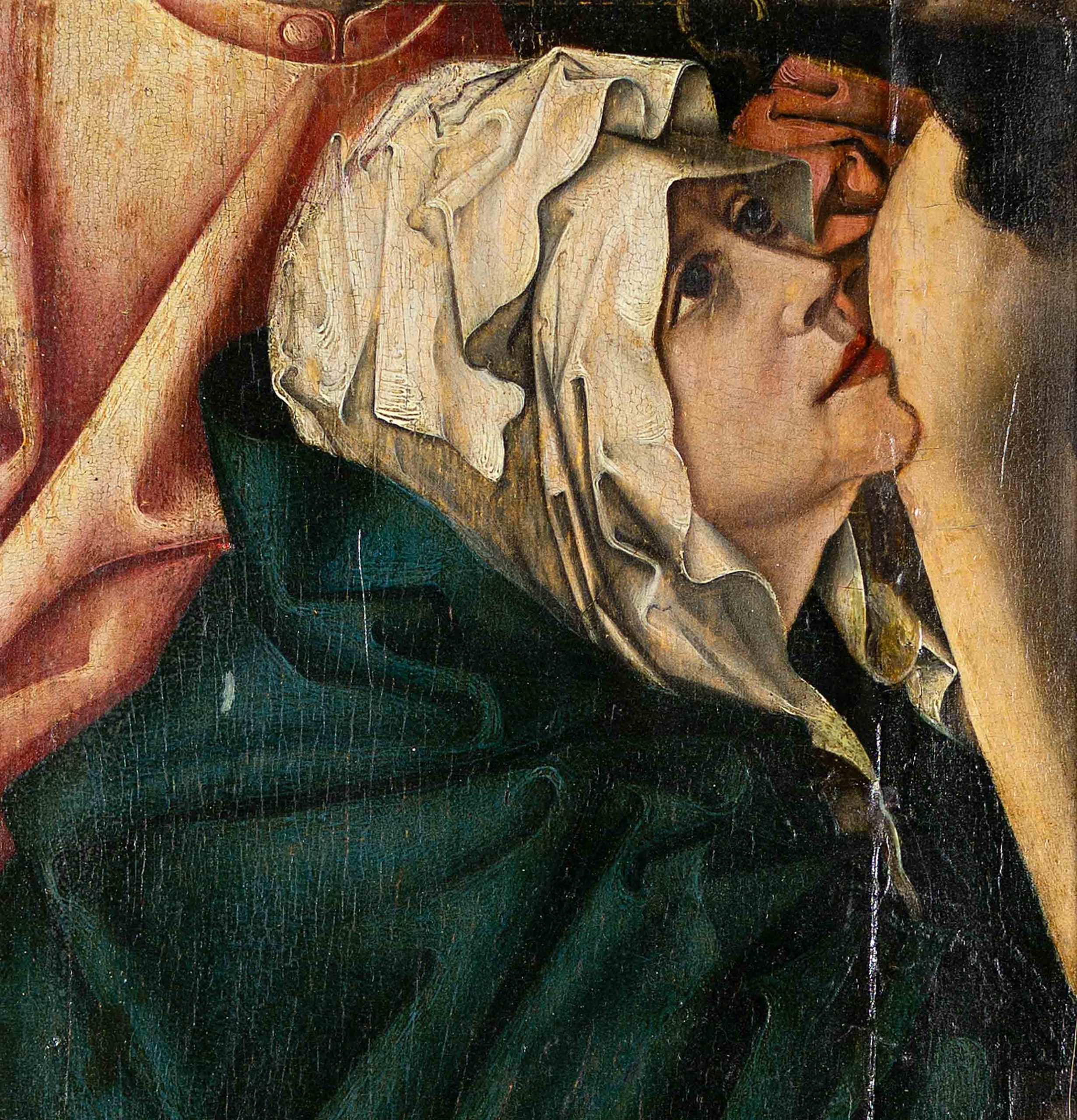 Painting of a woman in a bonnet